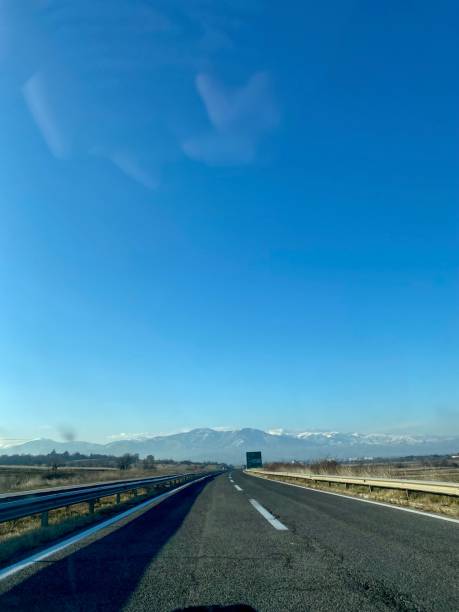 istock Empty road towards the mountains in North Macedonia 2192511771