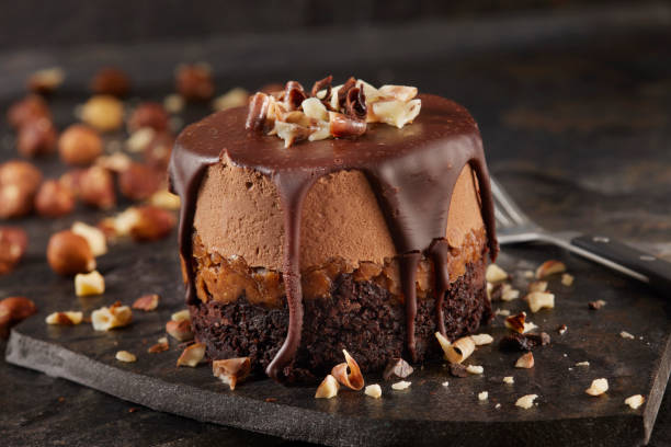 istock Individual Chocolate Mousse Hazelnut Fudge Cake 2192512007