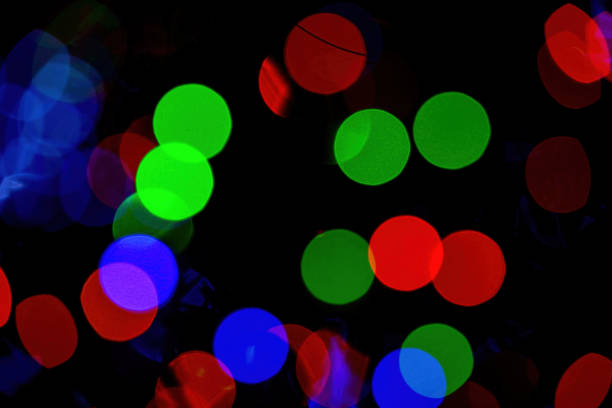 Abstract holiday lights closeup bokeh