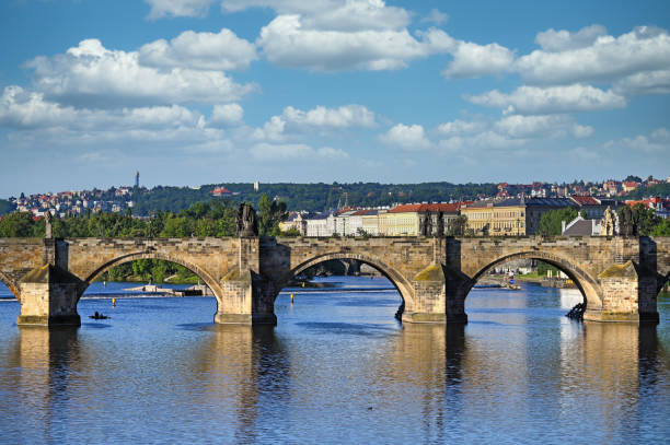 istock Stone Charles bridge over Vltava river in Prague, Czech republic 2192512508