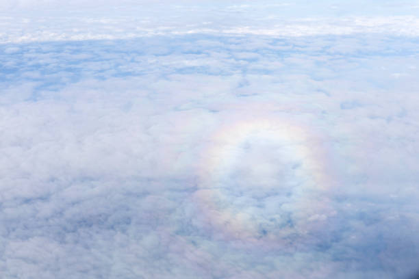 Iridescent Pileus Cloud on the sky