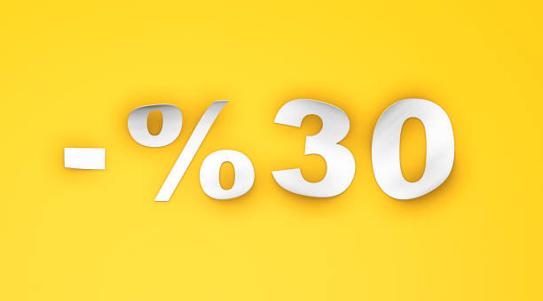 istock 30% Discount Paper Text on Yellow Background 2192516494