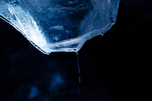 Some large piece of melting ice in the dark, Vatnajökull glacier, Iceland