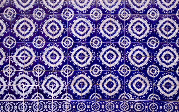 istock Traditional talavera tiles creating a decorative pattern in puebla, mexico 2192518754