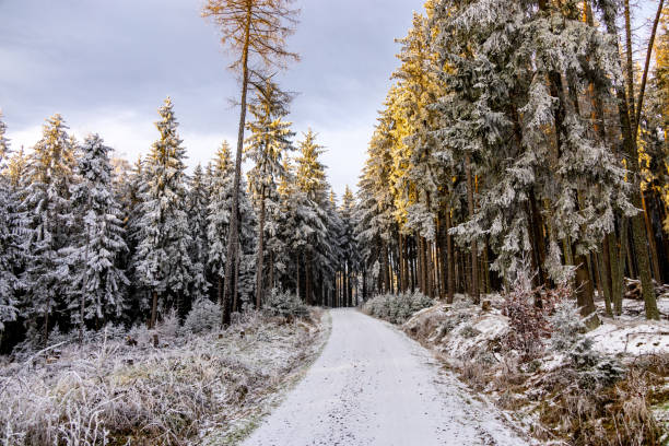 Short winter walk on the doorstep in Schmalkalden with a marvellous sunset - Thuringia - Germany