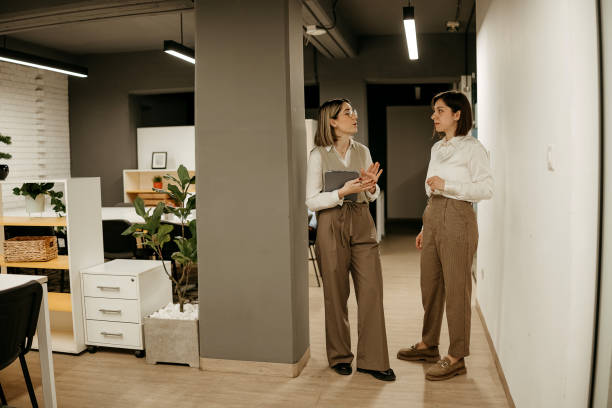 istock Women use a tablet in the corridor 2192524292