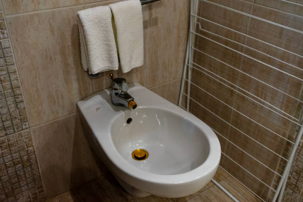 istock Clean Toilet bowl in hotel bathroom interior decoration 2192526327
