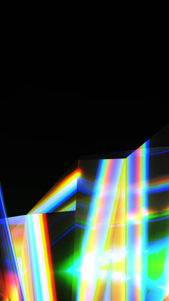 istock Abstract Colorful Holographic Iridescent Light Streaks On A Black Background 2192526682