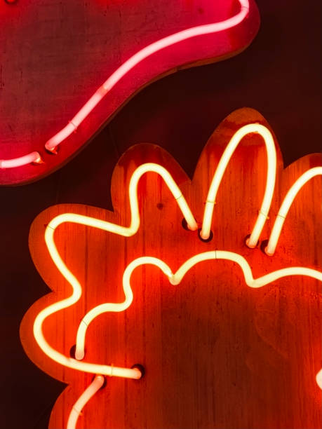 Vibrant Neon Sign in Urban Setting