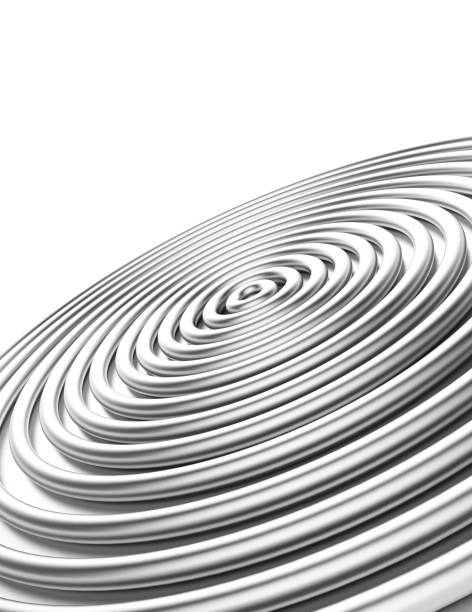 Smooth Silver Abstract Curving Lines Modern Metallic Gray Background