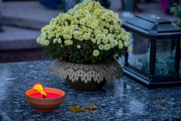 istock A Serene Floral Offering With Candlelight Creates a Beautiful and Tranquil Atmosphere 2192537700