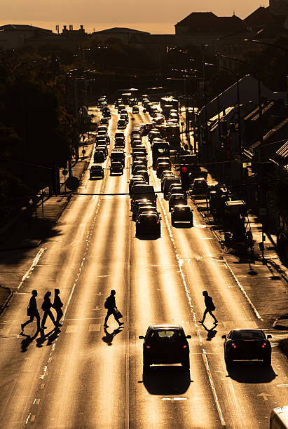 istock Heavy traffic, traffic jam in city at sunset 2192541490