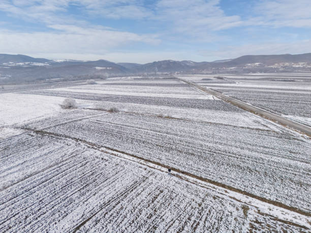 istock Small business sustainable agriculture, fields in winter 2192545632