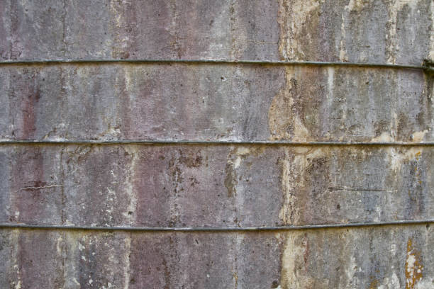 Storage Silos Close-up Rural Backgrounds