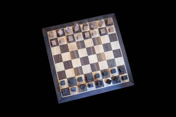 istock Handmade chessboard on wooden stool 2192548297