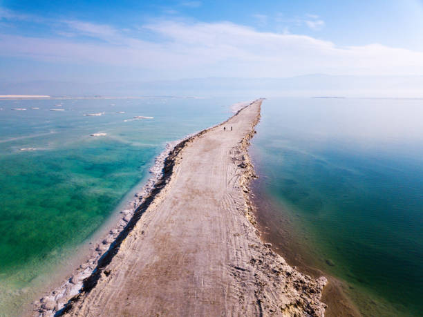 istock Dead sea salt shore. Israel. Shooting from the drone. 2192569661