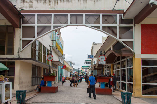 The entrance gate to boulevard in downtown Holguin, Cuba