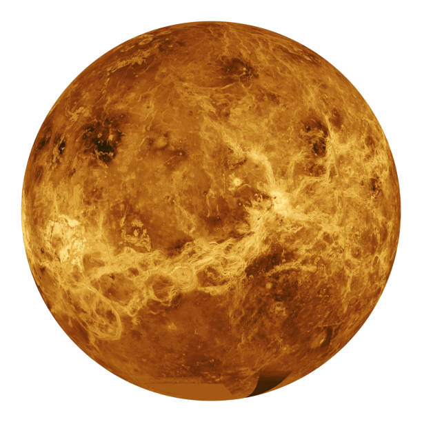 istock Venus planet close up isolated on white, satellite image. Elements of this image furnished by NASA. 2192578691