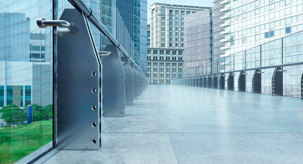 istock Modern bridge connecting buildings in urban business district 2192582782