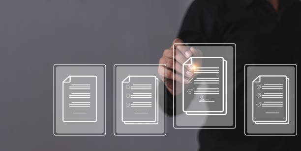 istock Young man hand using a pen touching to sign a Contract signing, Electronic signature, Digital documents, Future smart contract, Online Business Contract 2192596502
