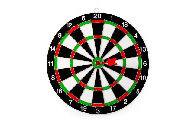 Dart board game isolated on a white background, Bullseye target