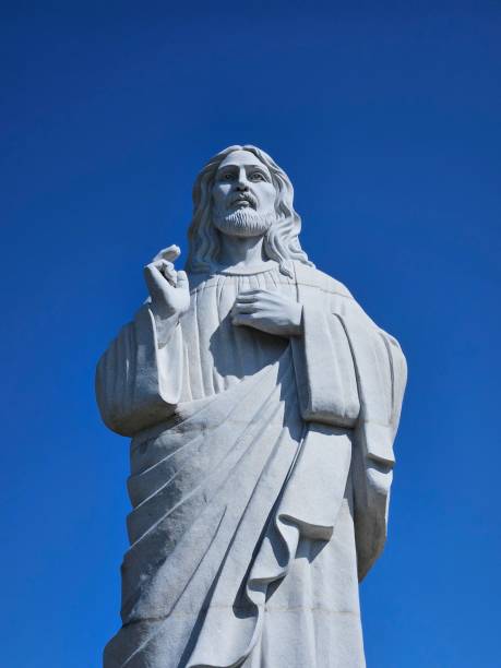 istock Robed figure with long hair, Jesus Christ. 2192603821