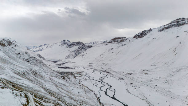 istock Panoramic view of snow-blanketed Himalayan peaks and valleys 2192608947