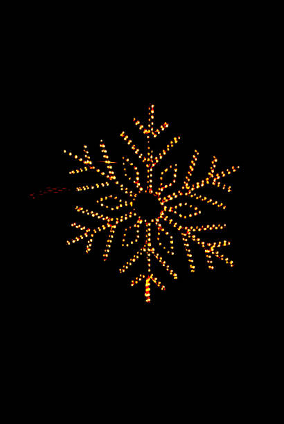 A light in new year's eve moment in the night.