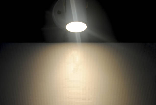 istock The spotlight shines on the blank board. 2192609914