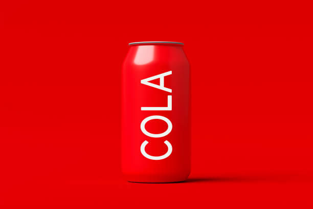 Opening soft drink can shot from above