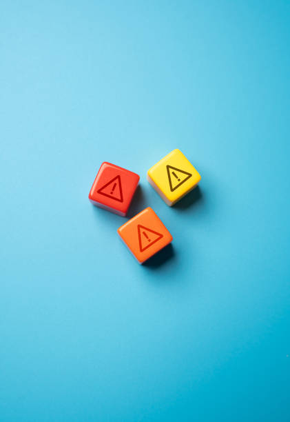 istock Threats and dangers. Warnings and red flags concept. Cybersecurity. Safety at work in production. Safety regulations. Cautions 2192611719