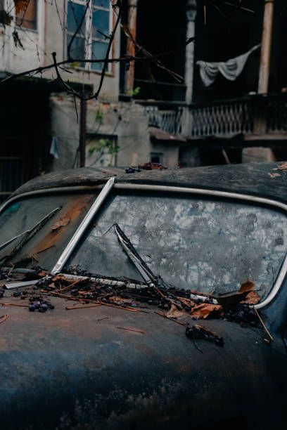 istock An old abandoned Rolls Royce in a courtyard in Tbilisi 2192613223