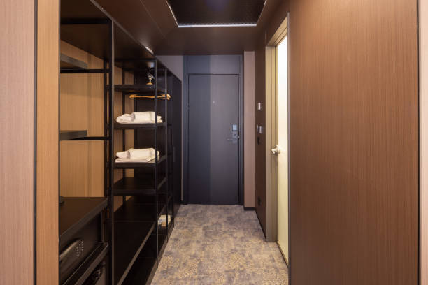 istock Hotel room interior, entrance corridor 2192615171