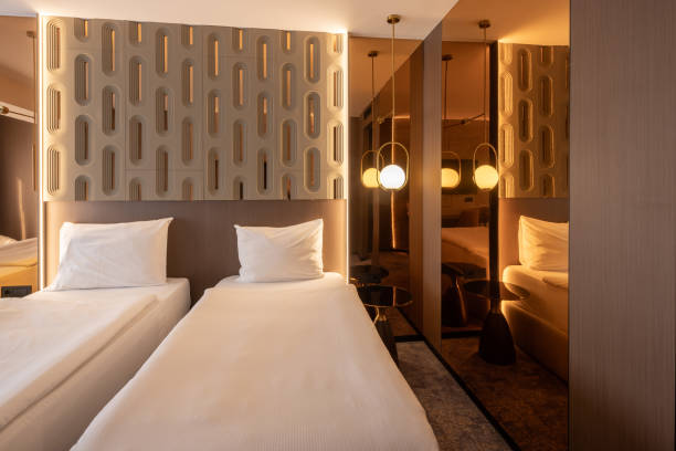 istock Interior of a modern hotel bedroom 2192615290