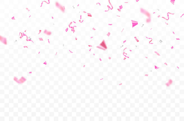 istock Beautiful pink confetti banner for party and celebration background 2192615363