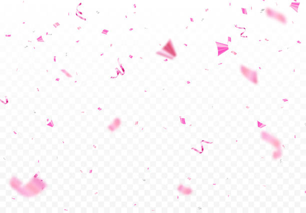 istock Beautiful pink confetti banner for party and celebration background 2192615376