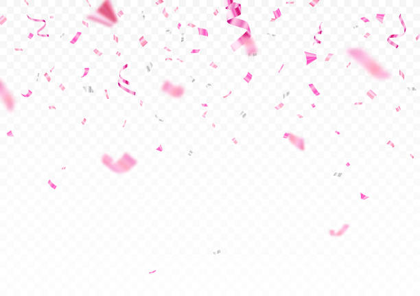 istock Beautiful pink confetti banner for party and celebration background 2192615377