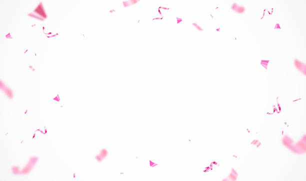istock Beautiful pink confetti banner for party and celebration background 2192615382