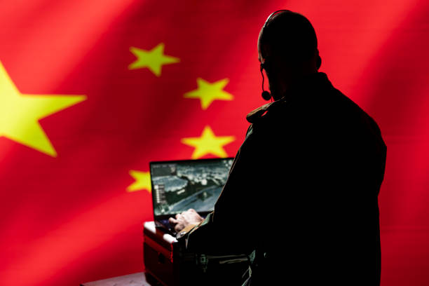 istock CCP government agent in control room isolated over China flag using satellite 2192615626