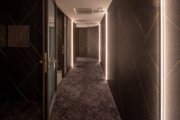 istock Interior of a luxury hotel corridor 2192615756