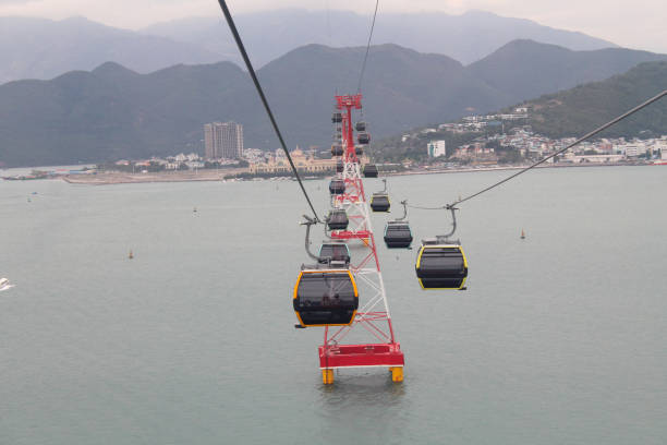 istock Cable cars at the sea 2192616228