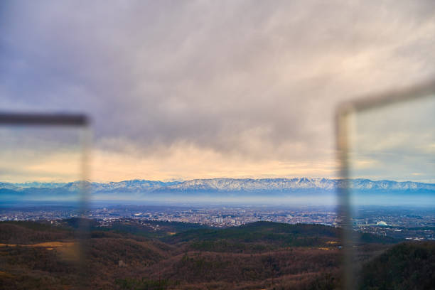 Bird eye view on Kutaisi from the Sataplia view point
