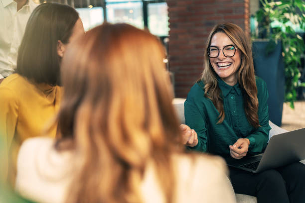 istock Business woman in modern coworking space 2192632534