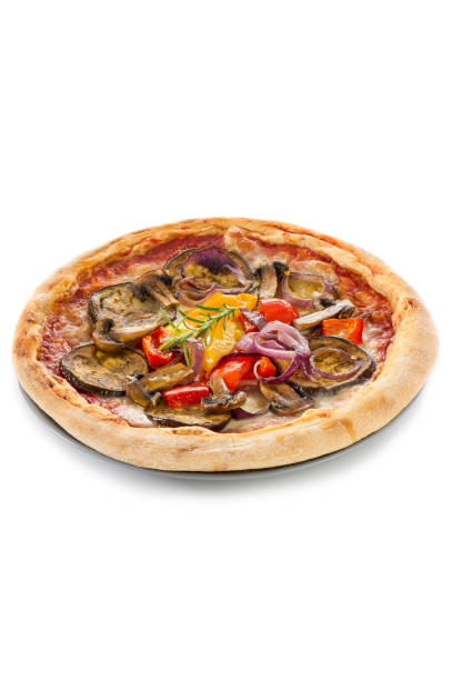 istock vegetarian pizza with vegetables on white background 2192633803