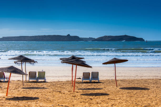 istock Palapas and chair installed the beach 2192636748