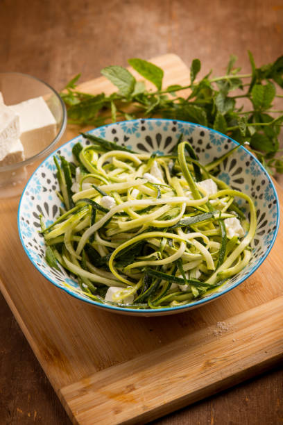 istock raw zucchinis salad with feta cheese 2192637695