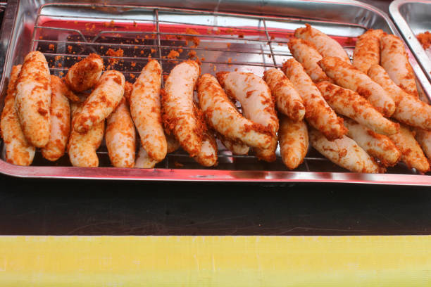 grilled fish cake. otak otak fried until crispy and crunchy