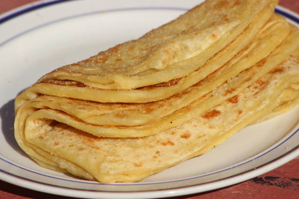 istock Msemmen Closeup, Traditional Moroccan flatbread 2192642366