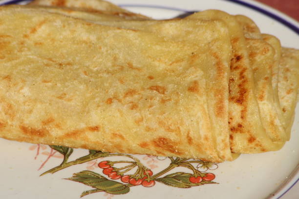 Msemmen Closeup, Traditional Moroccan flatbread
