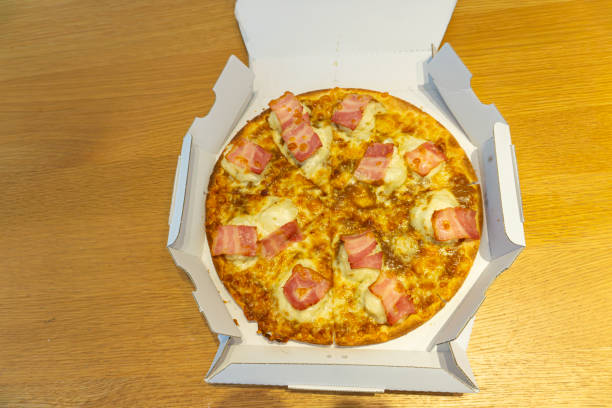 Freshly baked delicious pizza on the table